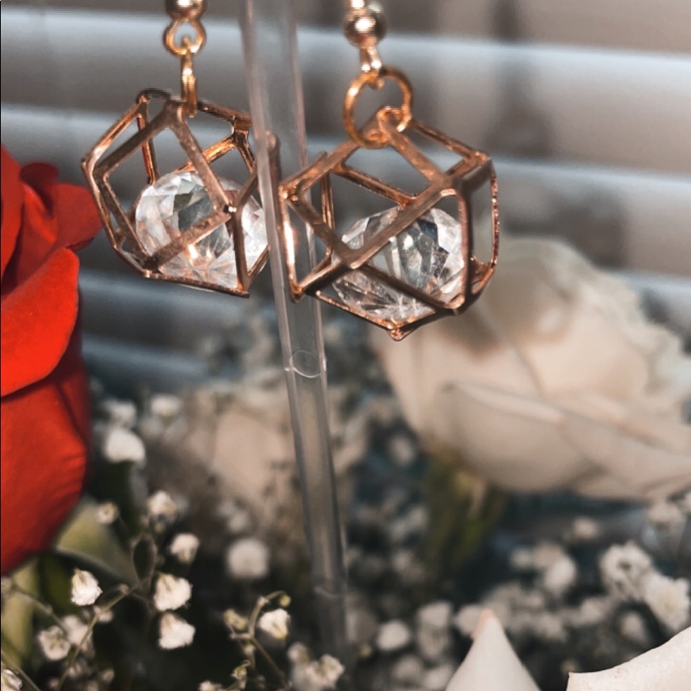 Handmade Hexagon earrings look luxurious for a nice price.